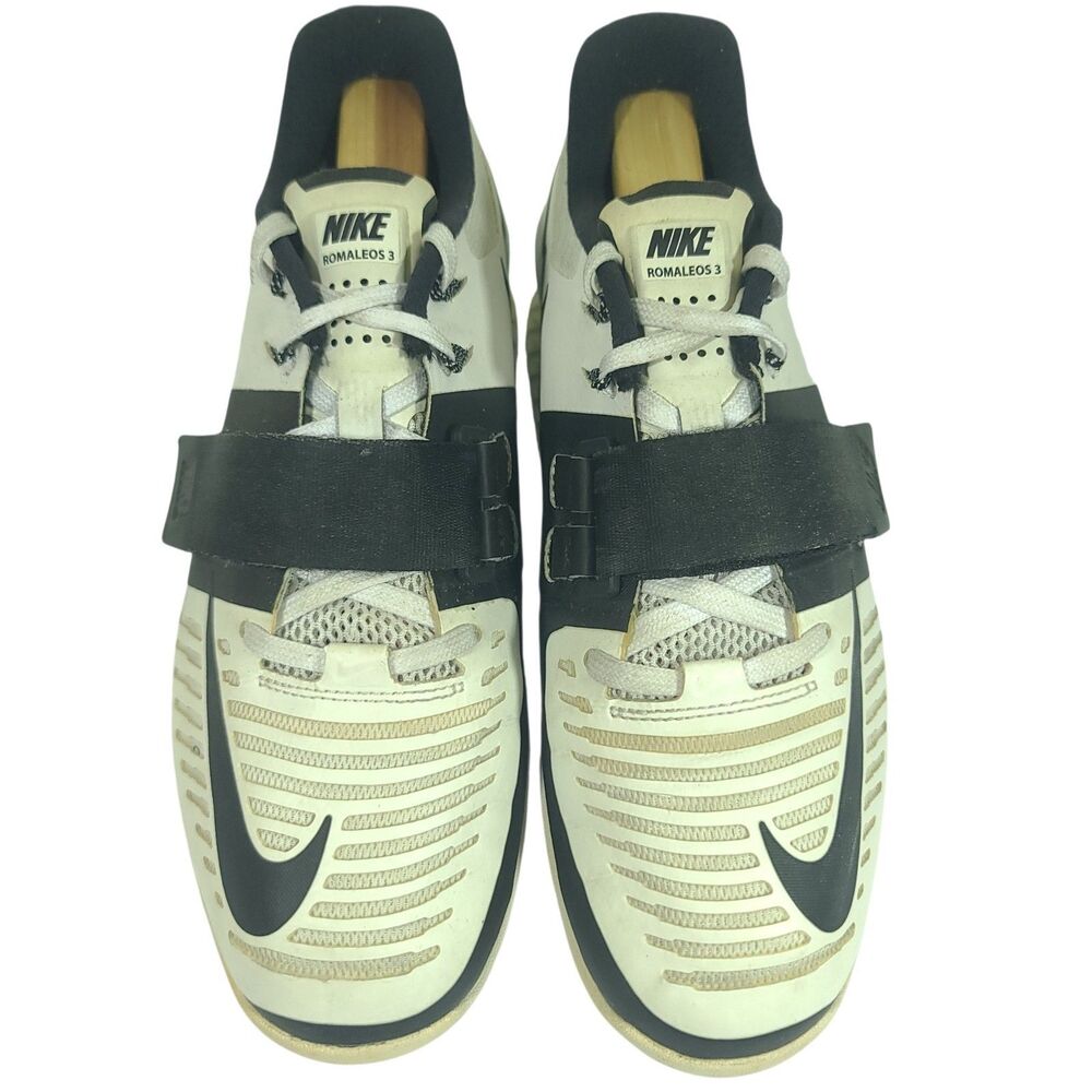 Nike Romaleos 3 Women's Size 8 Weightlifting Shoes White Black 878557-100